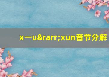 x一u→xun音节分解