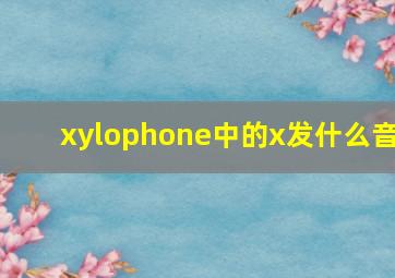 xylophone中的x发什么音