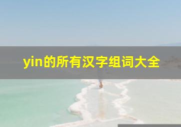 yin的所有汉字组词大全